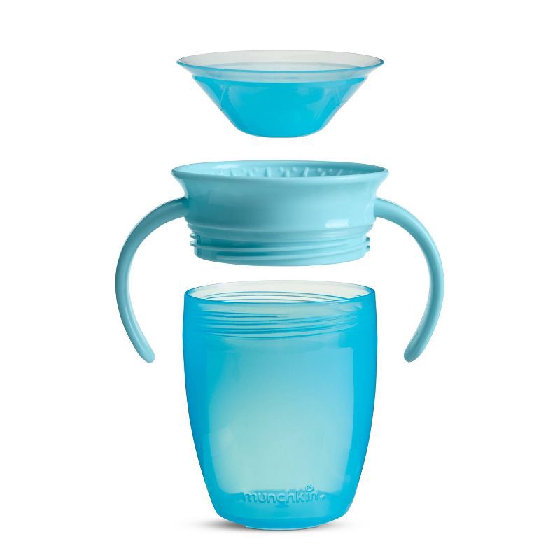 slide 7 of 7, Munchkin Miracle 360 Trainer Cup 7oz/2pk - Blue/Mint, 2 ct; 7 oz