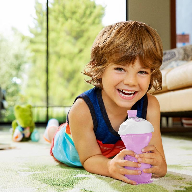 slide 2 of 3, Munchkin Click Lock 9oz Bite Proof Sippy Cup - 2pk - Pink/Purple, 2 ct; 9 oz