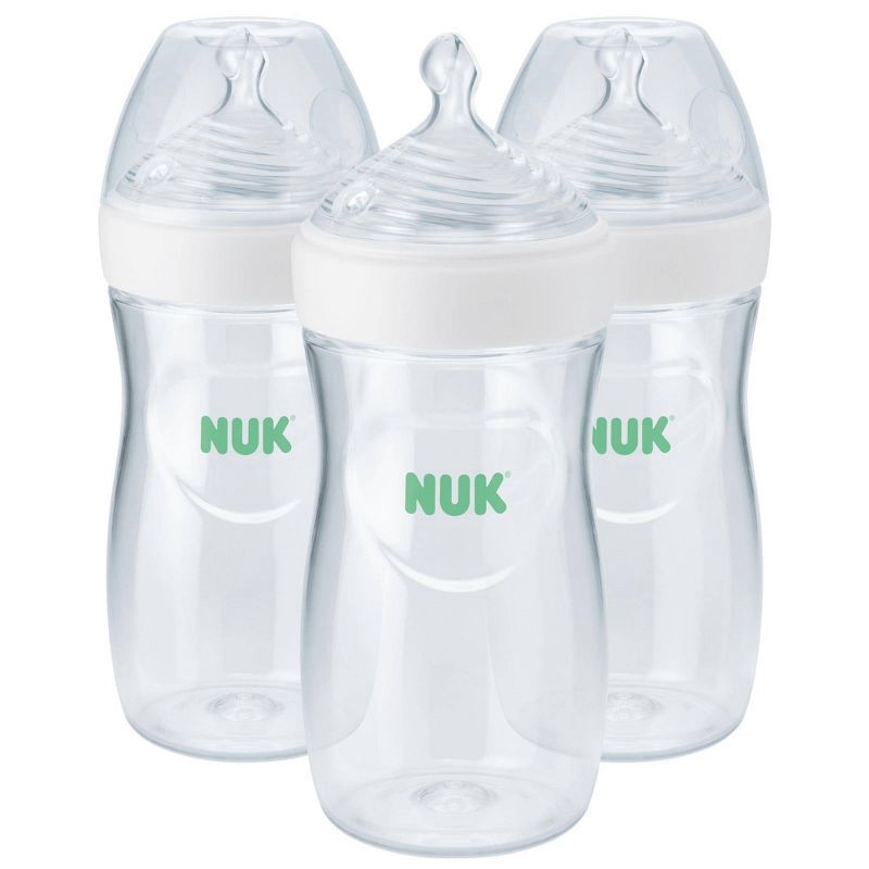 slide 1 of 8, NUK Simply 3pk Natural Bottle with SafeTemp - Neutral - 9oz, 3 ct; 9 oz