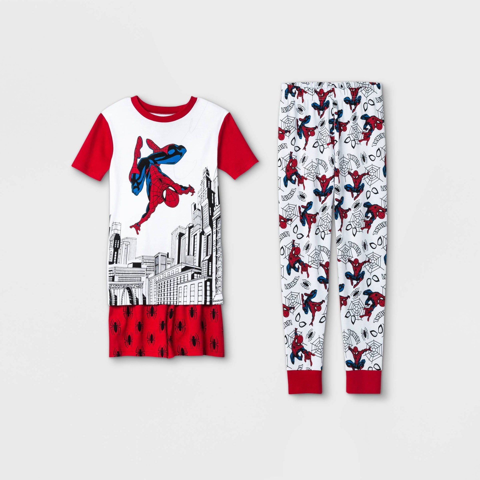 Boys Marvel Spider Man 3pc Pajama Set Redwhite 8 1 Ct Shipt