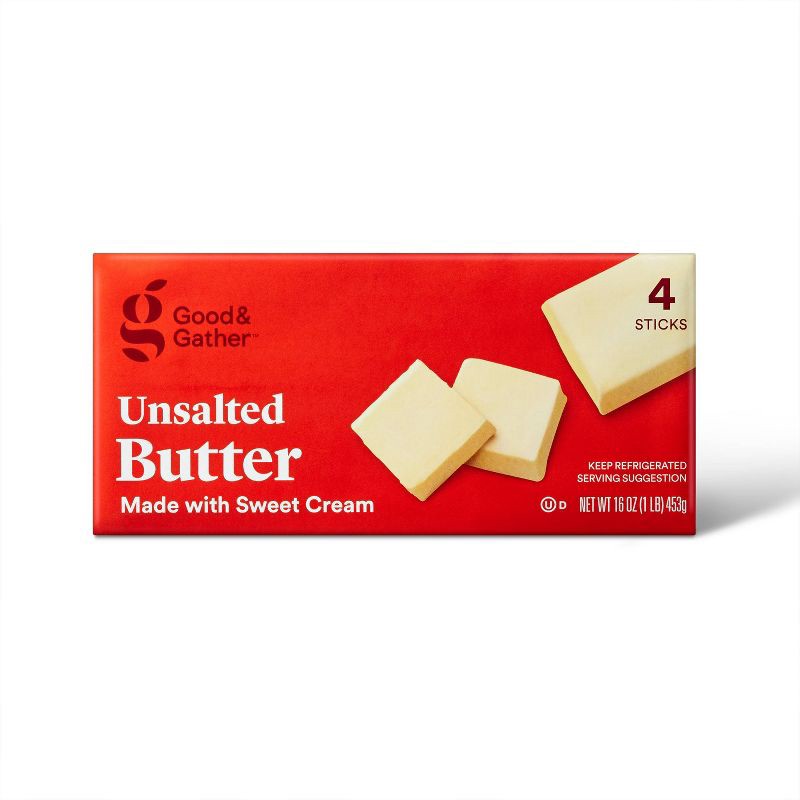 slide 1 of 3, Unsalted Butter - 1lb - Good & Gather™, 1 lb