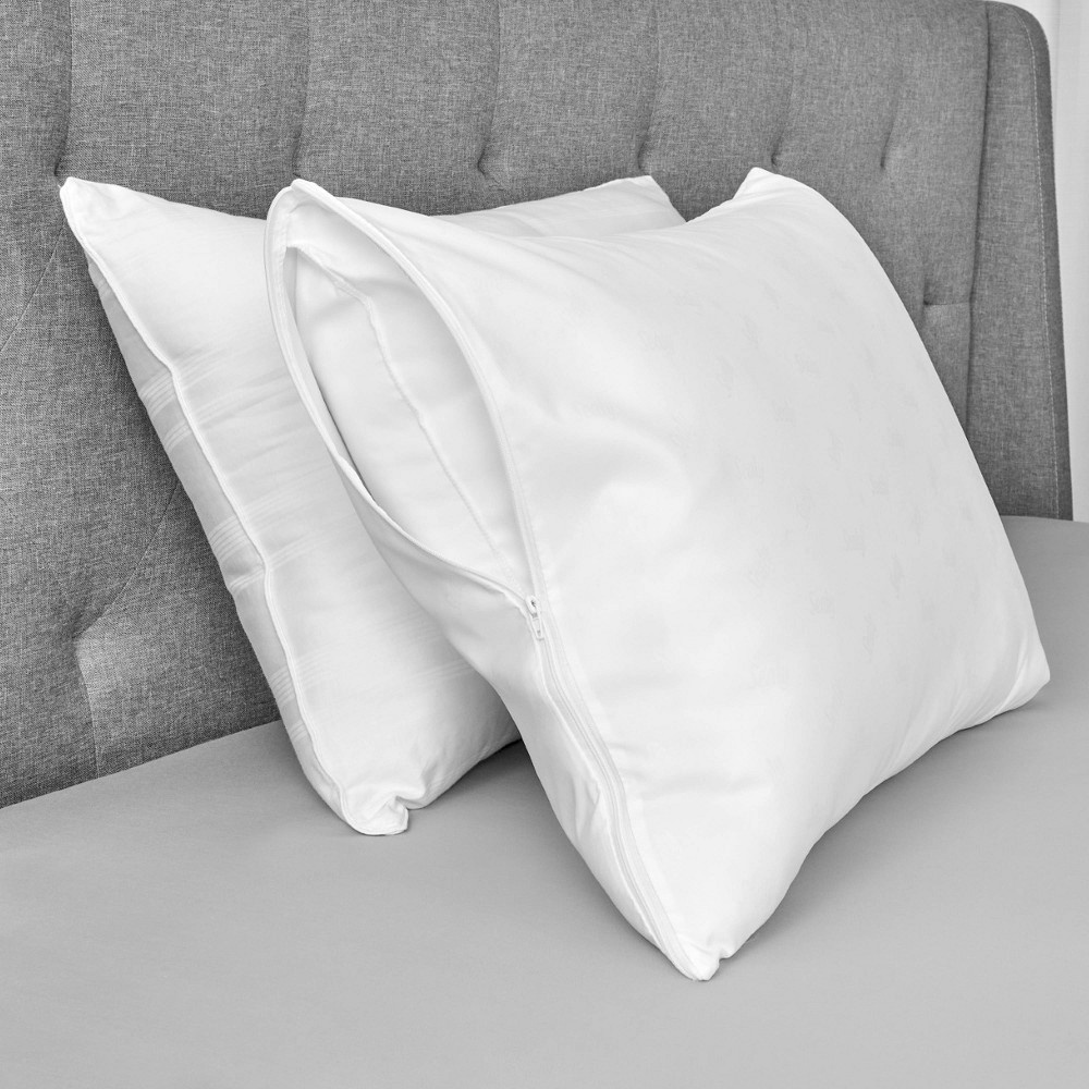 slide 6 of 7, Sealy Standard Clean Comfort Antimicrobial Pillow Protector White, 1 ct