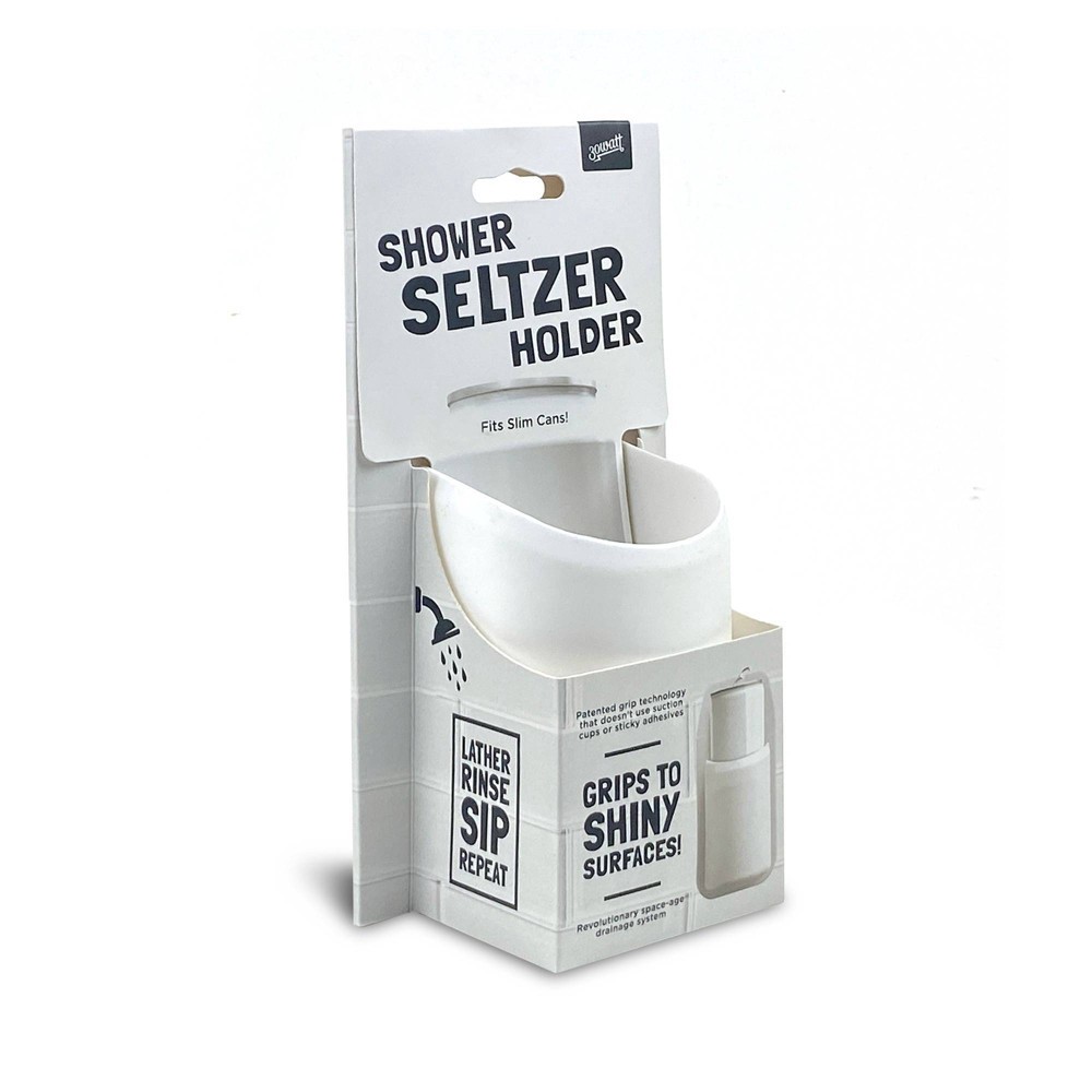 slide 3 of 7, 30 Watt 12oz Shower Seltzer Drinkware Holder White, 12 oz