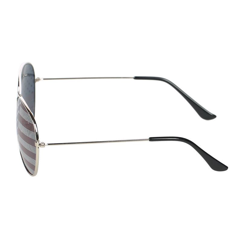 slide 2 of 3, Aviator Metal Sunglasses Red/White/Blue - Sun Squad, 1 ct