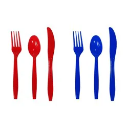 24ct Cutlery Red Blue - Sun Squad