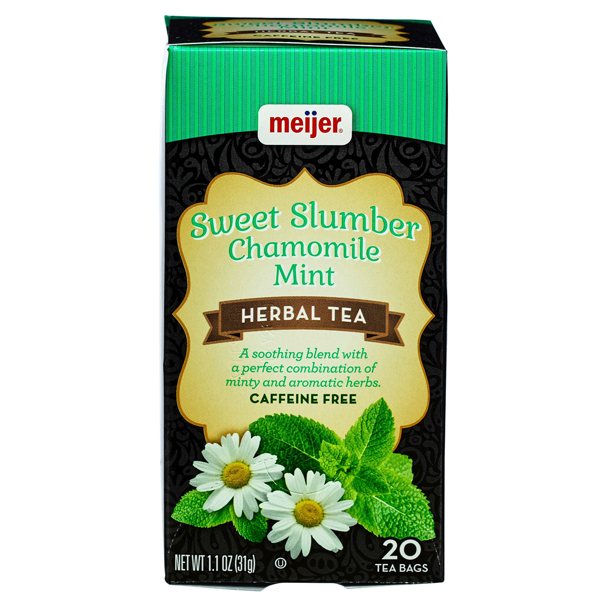 slide 1 of 2, Meijer Sweet Slumber Chamomile Mint Tea, 20 ct