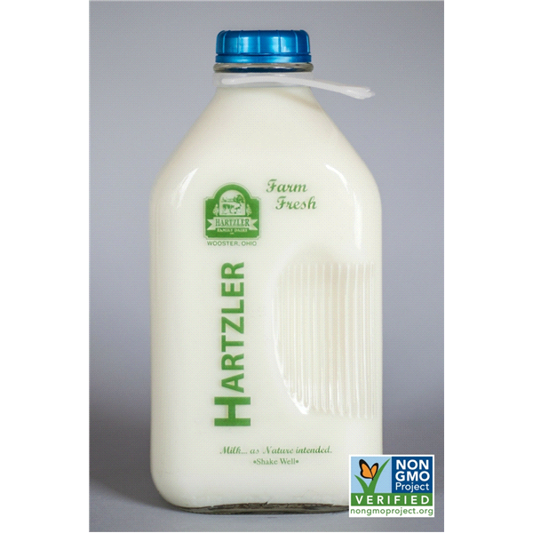 slide 1 of 1, Hartzler Fat Free Skim Milk, 64 oz