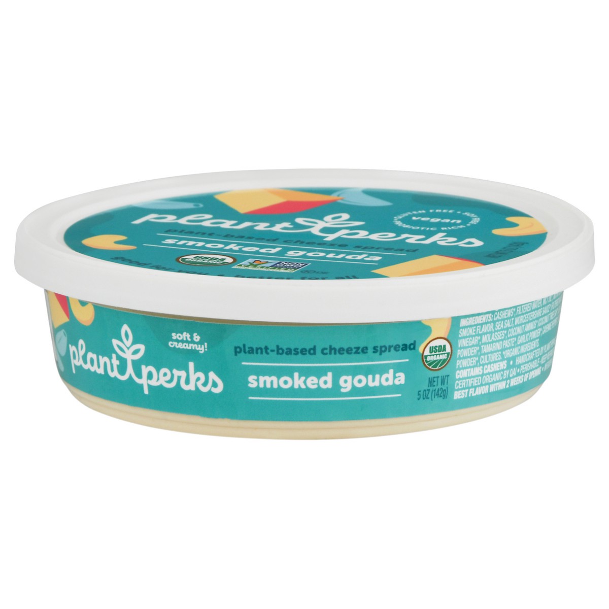 slide 12 of 14, Plant Perks Plant-Based Smoked Gouda Cheeze Spread 5 oz, 5 oz