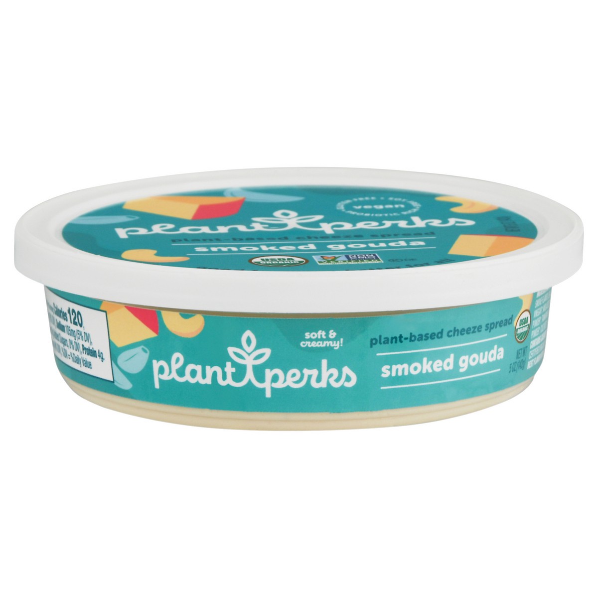 slide 4 of 14, Plant Perks Plant-Based Smoked Gouda Cheeze Spread 5 oz, 5 oz