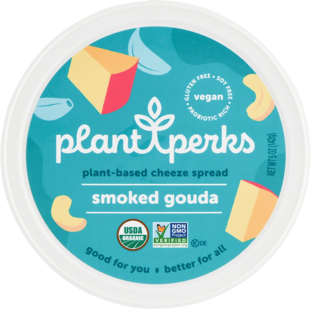 slide 13 of 14, Plant Perks Plant-Based Smoked Gouda Cheeze Spread 5 oz, 5 oz