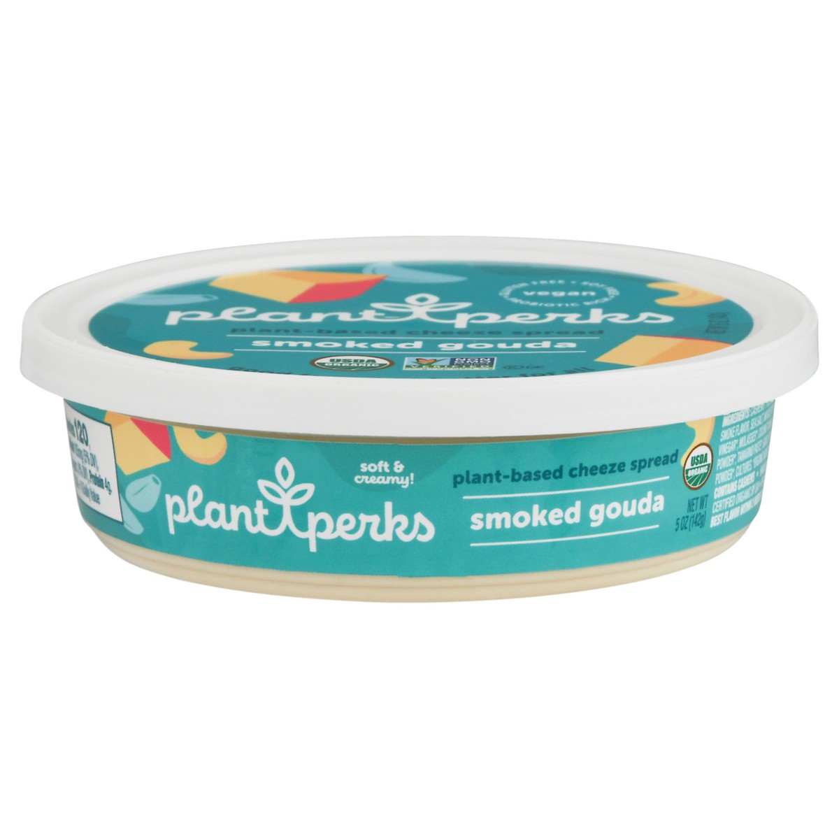 slide 5 of 14, Plant Perks Plant-Based Smoked Gouda Cheeze Spread 5 oz, 5 oz