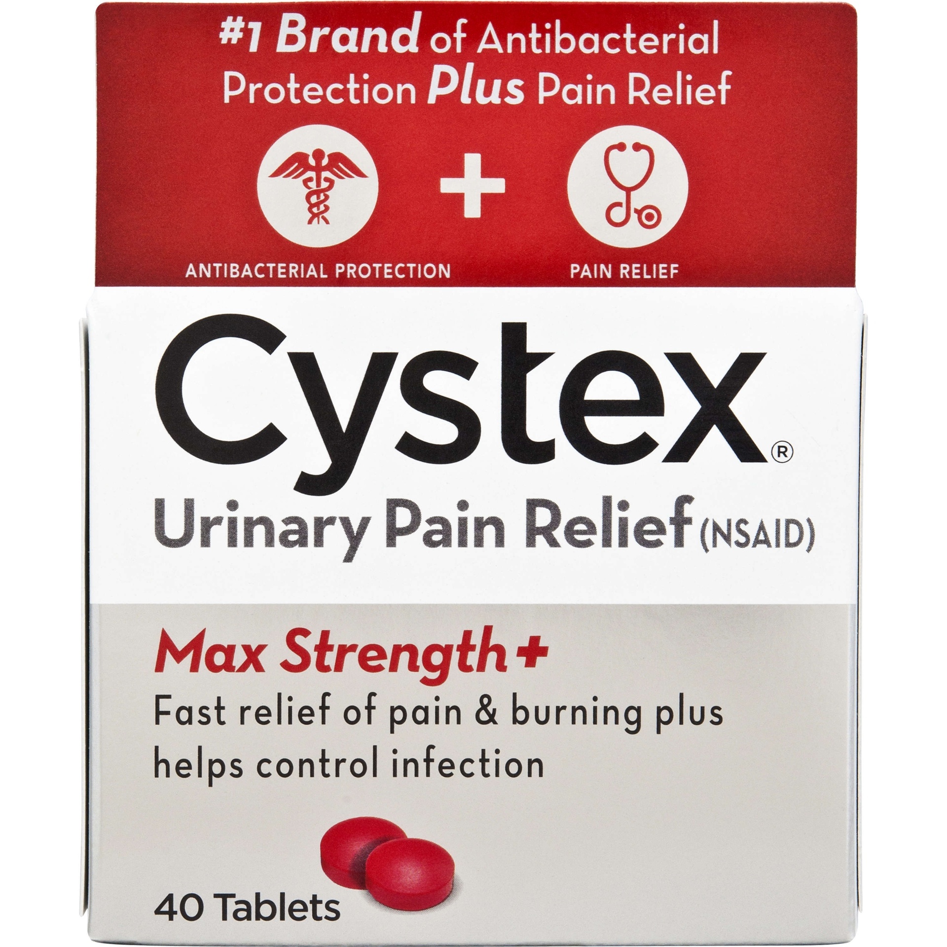 slide 1 of 1, Cystex Plus Urinary Pain Relief Tablets, 40 ct