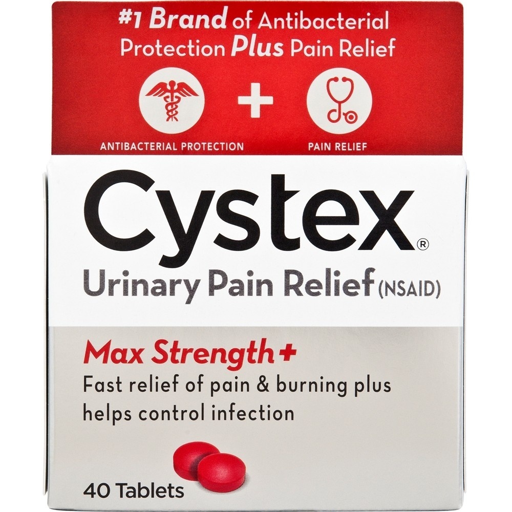 slide 1 of 1, Cystex Plus Urinary Pain Relief Tablets, 40 ct
