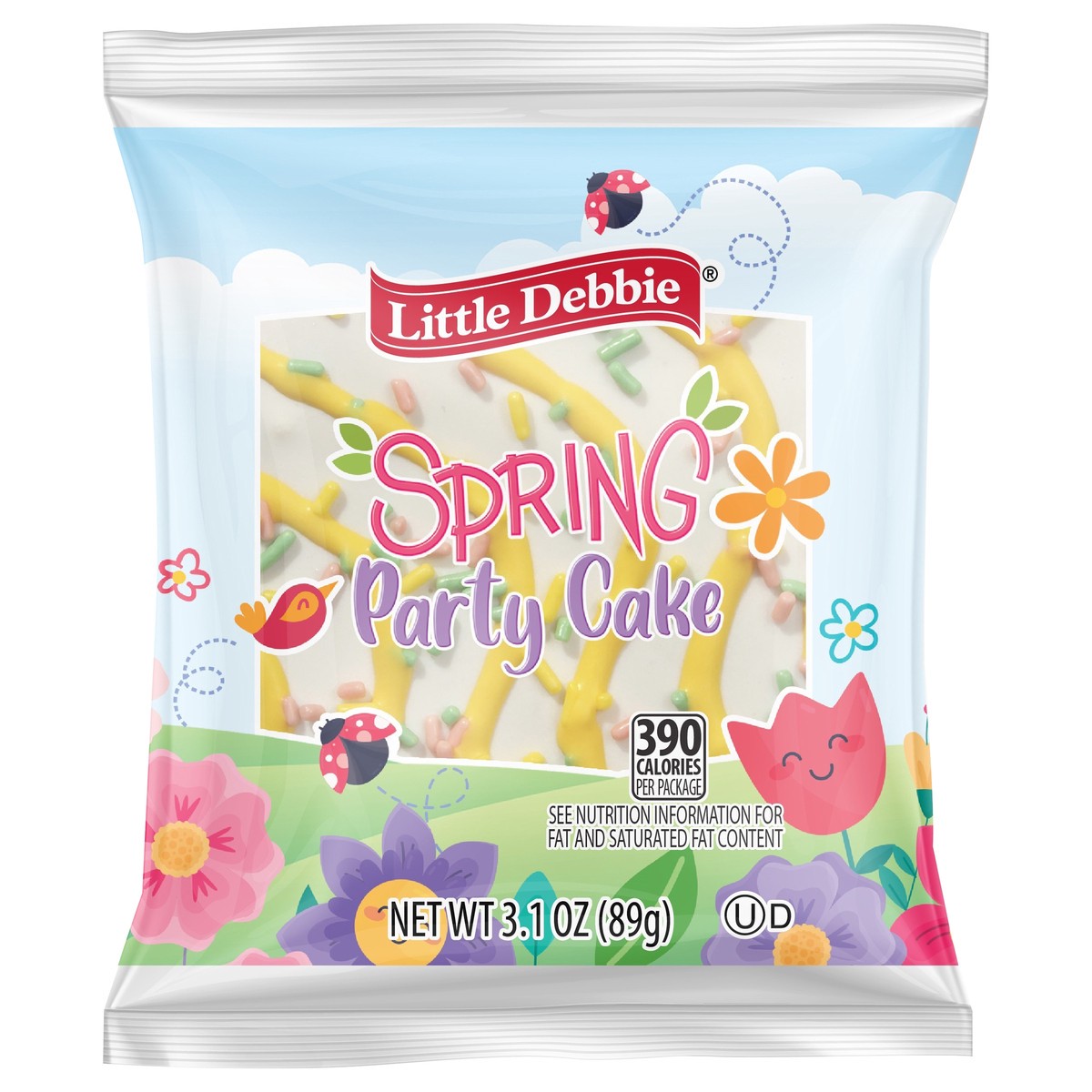 slide 1 of 1, Little Debbie Snack Cakes, Little Debbie Snack Spring Party Cake, 3.1 oz