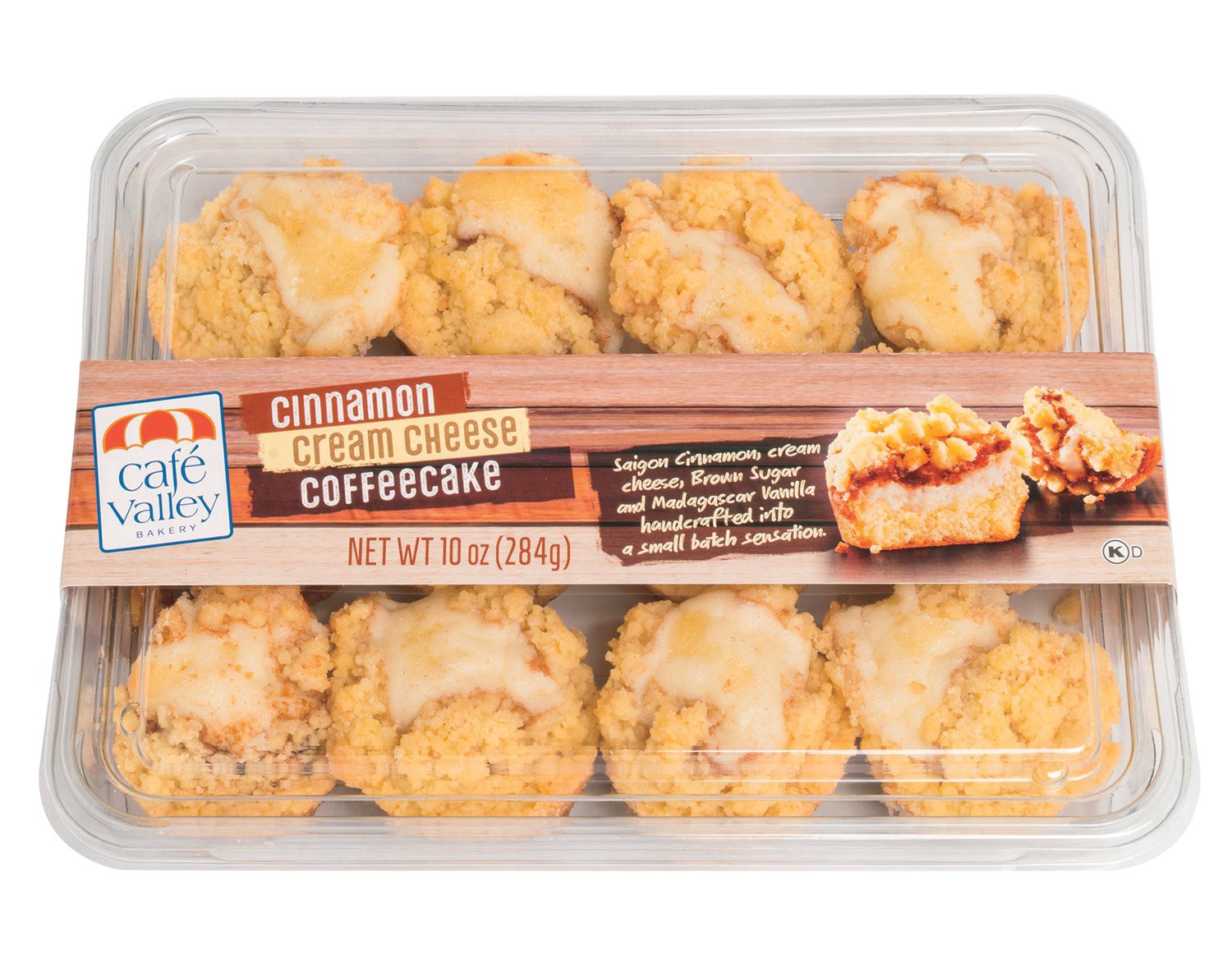 slide 1 of 1, Café Valley Cinnamon Cream Cheese Coffeecakes, 12 ct