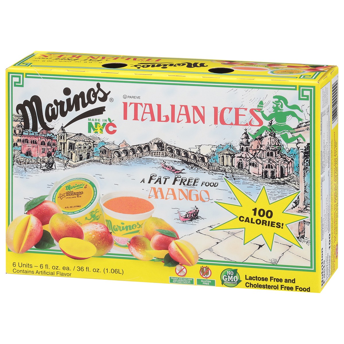slide 9 of 17, Marino's Fat Free Mango Italian Ices 6 - 6 fl oz Units, 6 ct; 6 fl oz