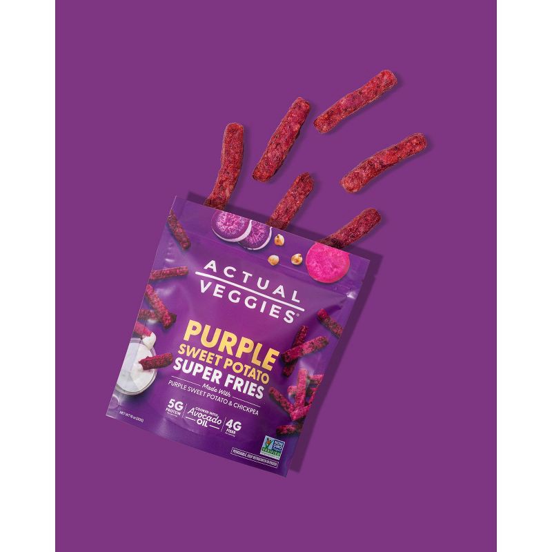 slide 3 of 3, Actual Veggies Purple Sweet Potato Super Fries 14 oz, 14 oz