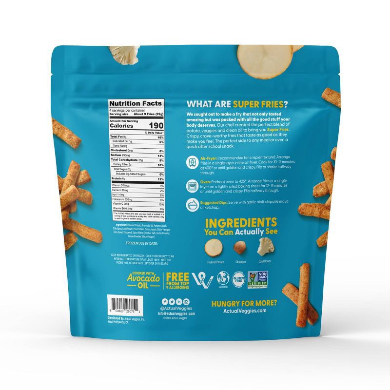 slide 2 of 3, Actual Veggies Classic Super Fries, 14 oz