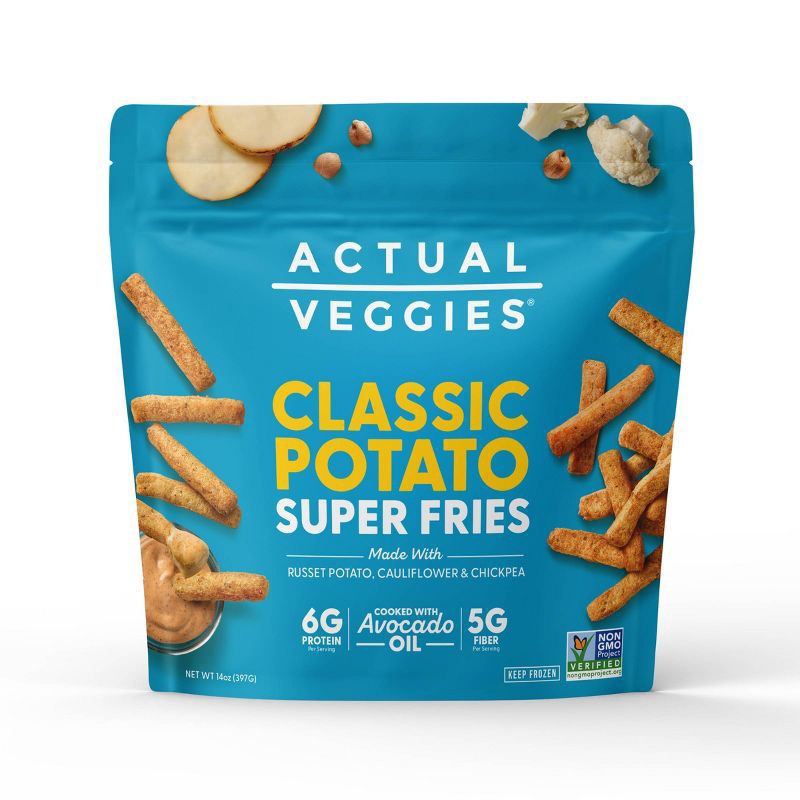slide 1 of 3, Actual Veggies Classic Super Fries, 14 oz