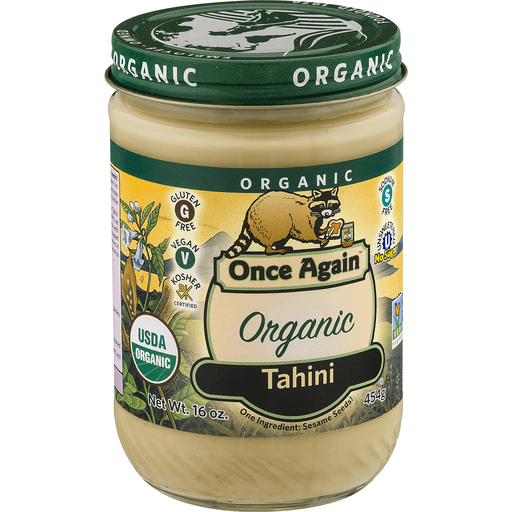 slide 2 of 9, Once Again Nut Butter Organic Unsweetened Salt Free Tahini, 16 oz