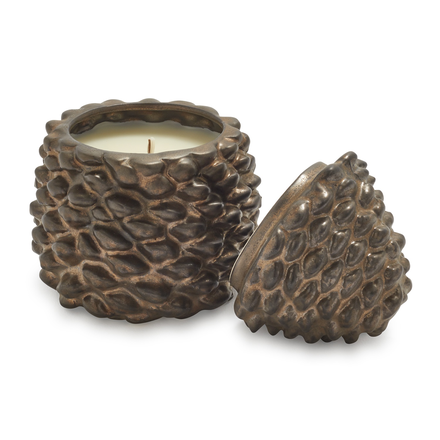 slide 1 of 1, Sur La Table Figural Pinecone with Cinnamon Clove Scented Candle, 6.9 oz