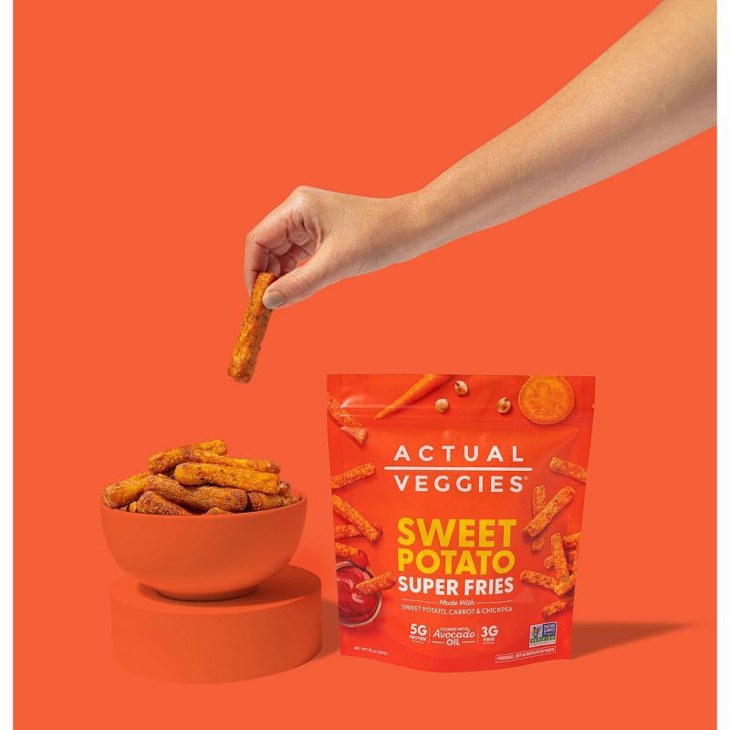slide 2 of 3, Actual Veggies Sweet Potato Super Fries 14 oz, 14 oz