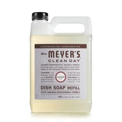 Mrs. Meyer's Clean Day Liquid Dish Soap Refill, Lavender Scent, 48 Ounce Bottle