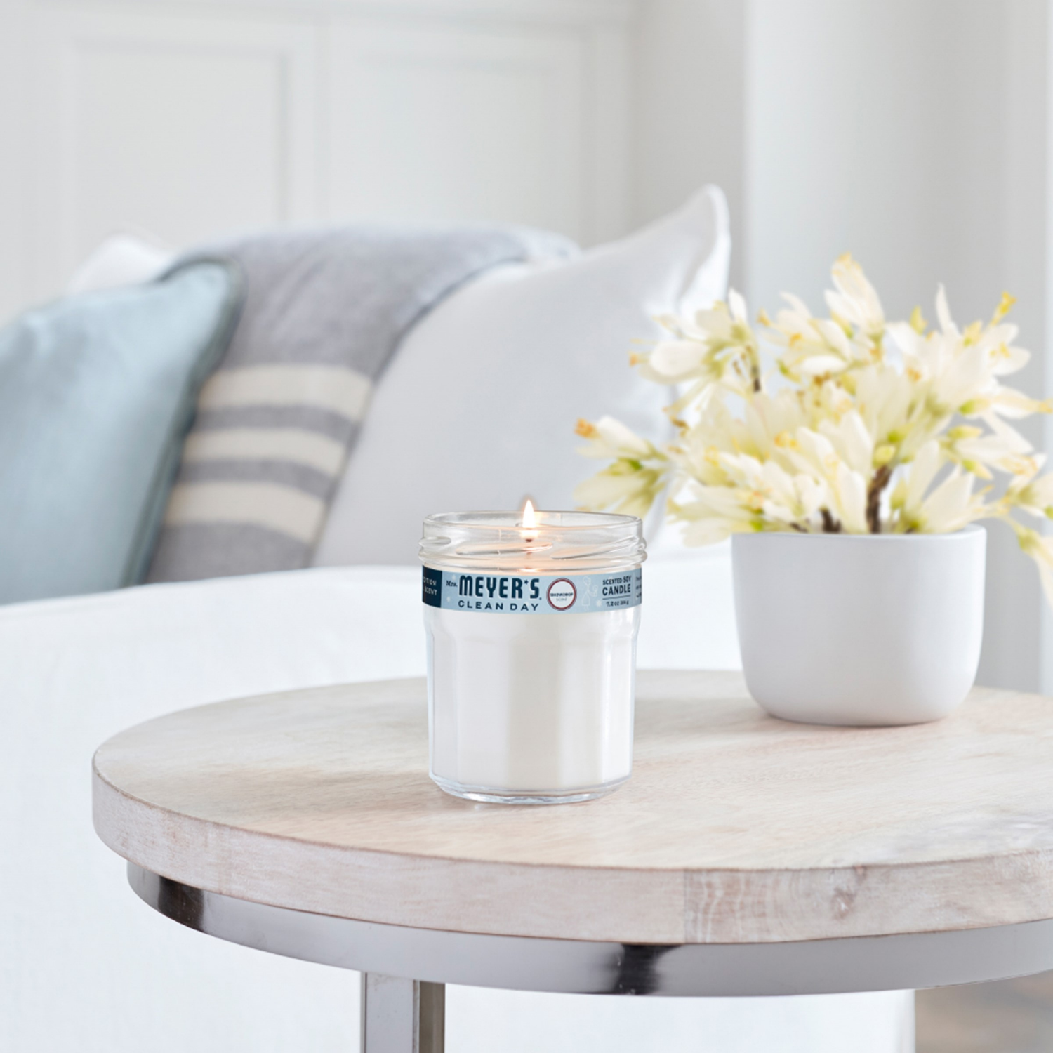 slide 3 of 6, Mrs. Meyer's Clean Day Scented Soy Candle, Large, Limited Edition Snowdrop Scent, 7.2 Ounce Candle, 7.2 oz