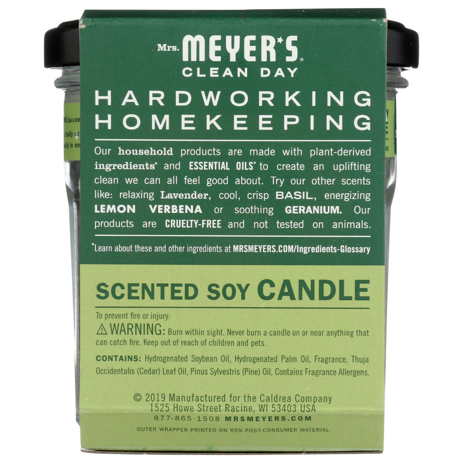 slide 2 of 5, Mrs. Meyer's Clean Day Scented Soy Candle, Large, Iowa Pine Scent, 7.2 Ounce Candle, 7.2 oz