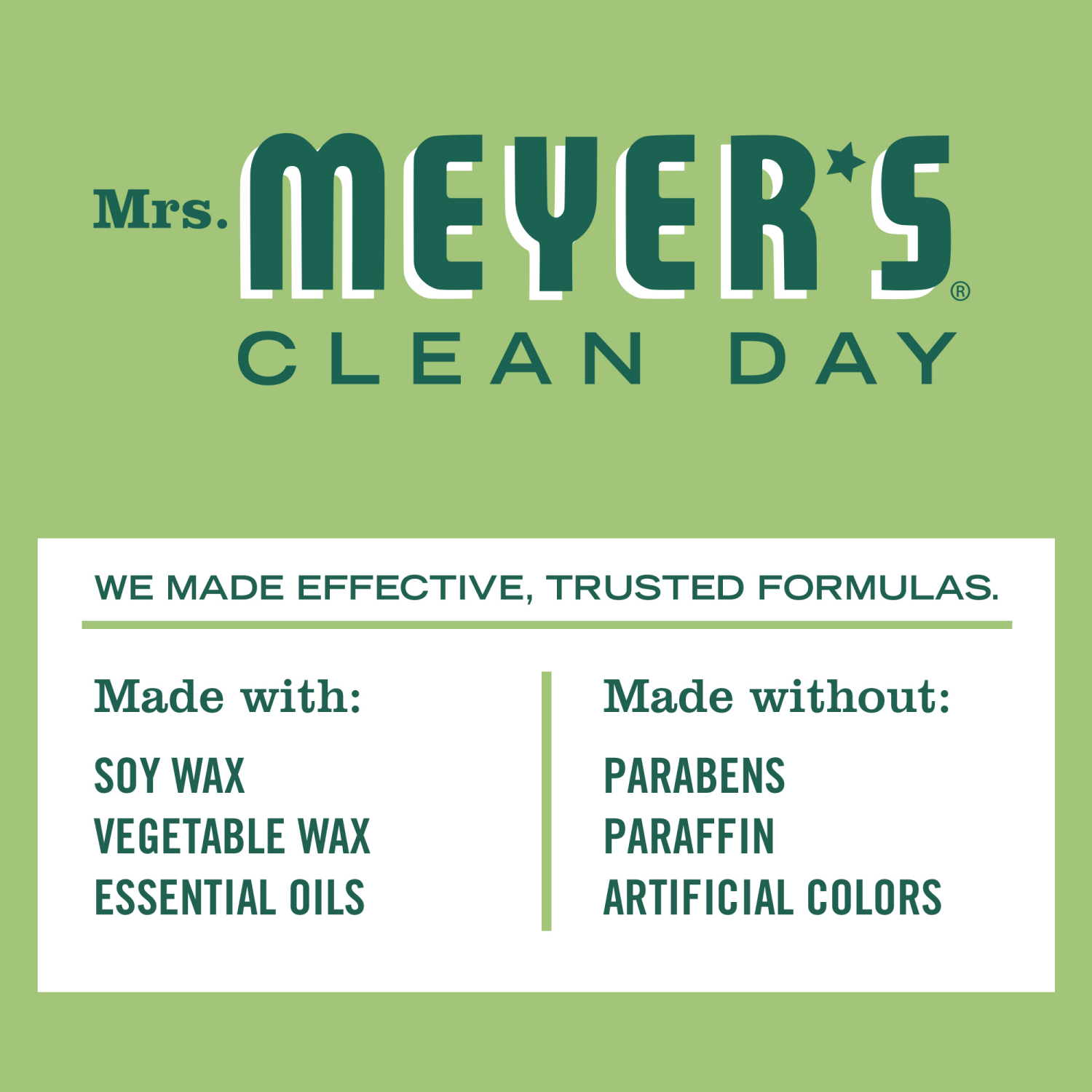 slide 5 of 5, Mrs. Meyer's Clean Day Scented Soy Candle, Large, Iowa Pine Scent, 7.2 Ounce Candle, 7.2 oz