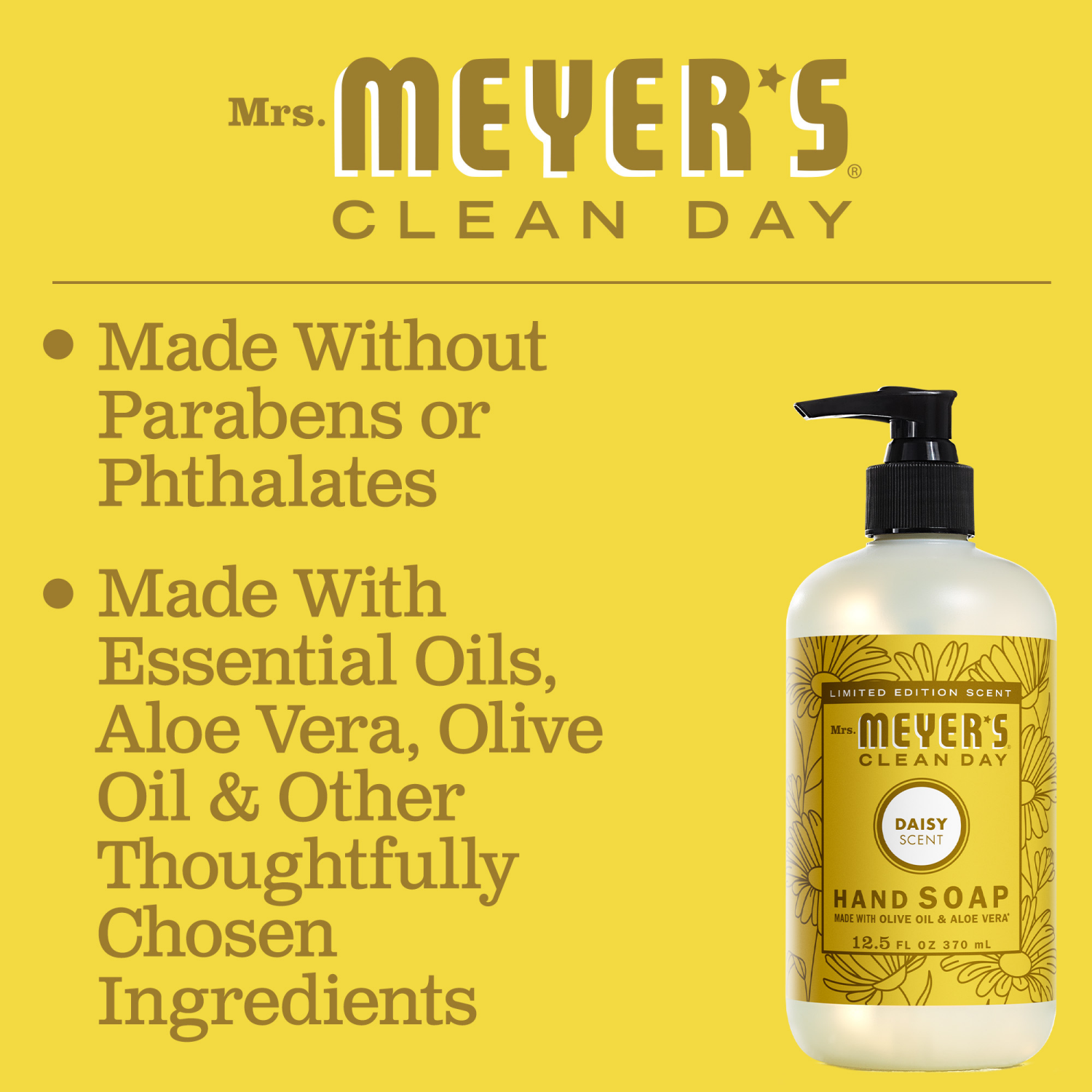 slide 2 of 4, Mrs. Meyer's Clean Day Daisy Scent Hand Soap 12.5 fl oz, 12.50 fl oz