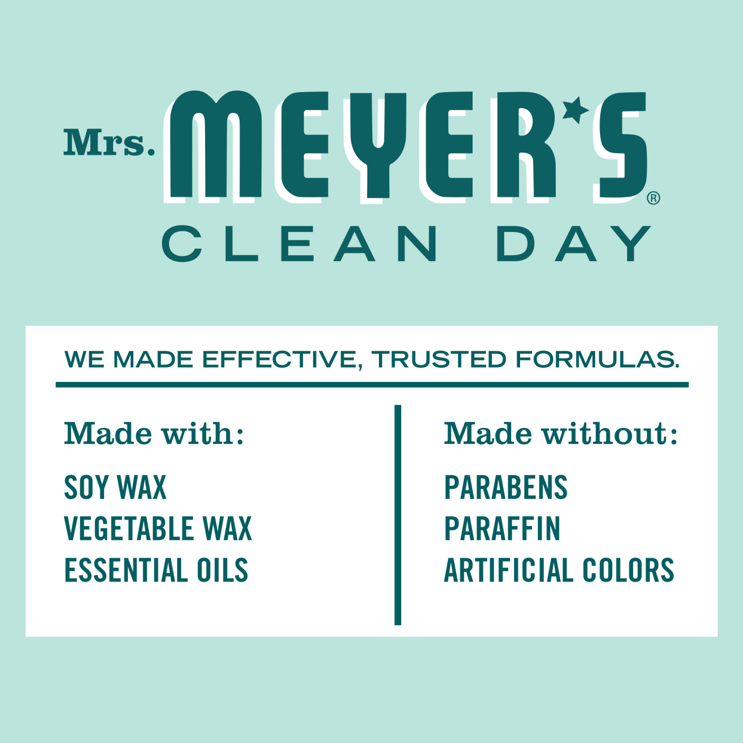 slide 6 of 6, Mrs. Meyer's Mrs. Meyer''s Clean Day Scented Soy Candle, Tin Candle, Mint Scent, 2.9 Ounce, 2.9 oz