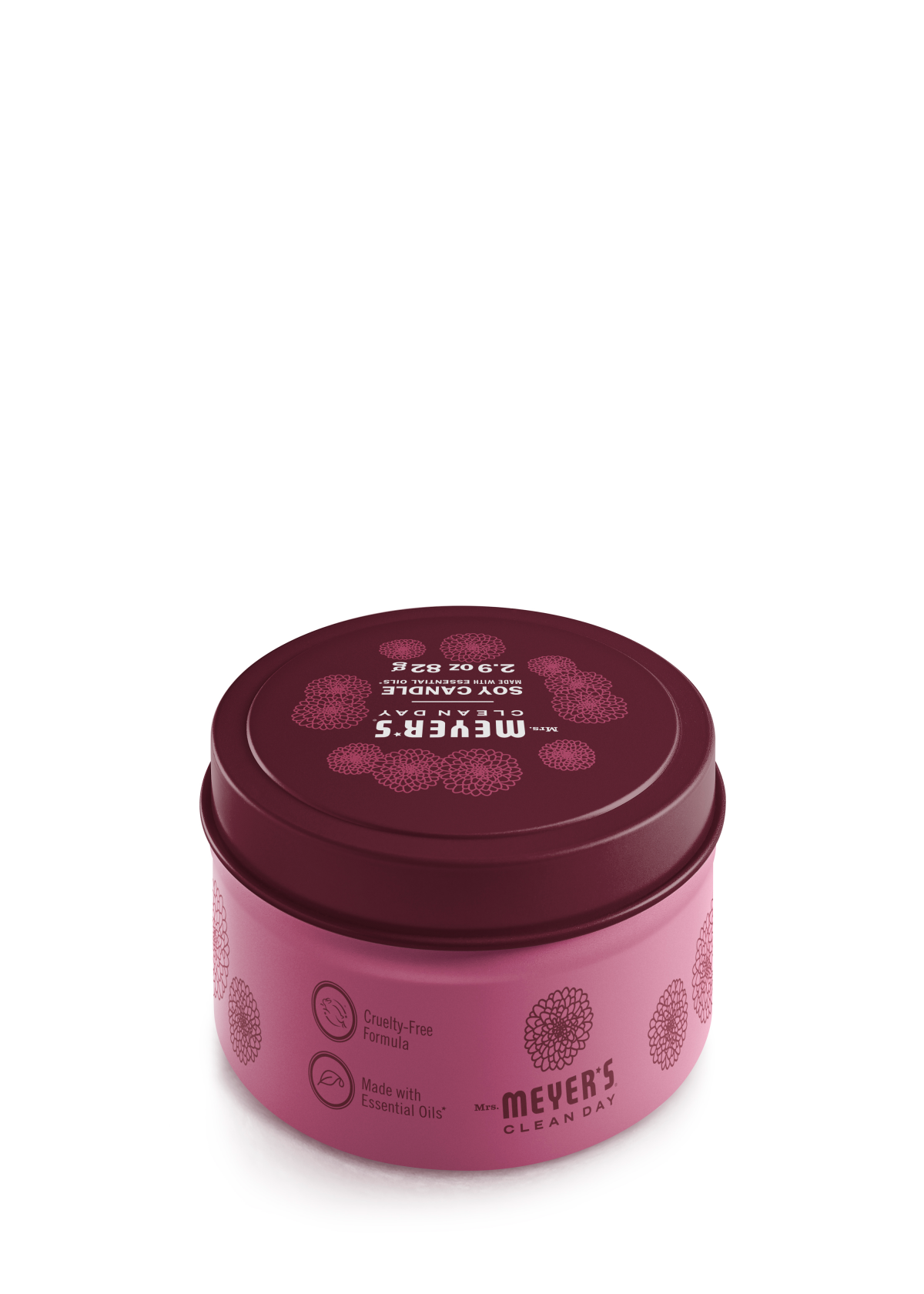 slide 5 of 5, Mrs. Meyers Clean Day Scented Soy Candle, Tin Candle, Mum Scent, 2.9 oz