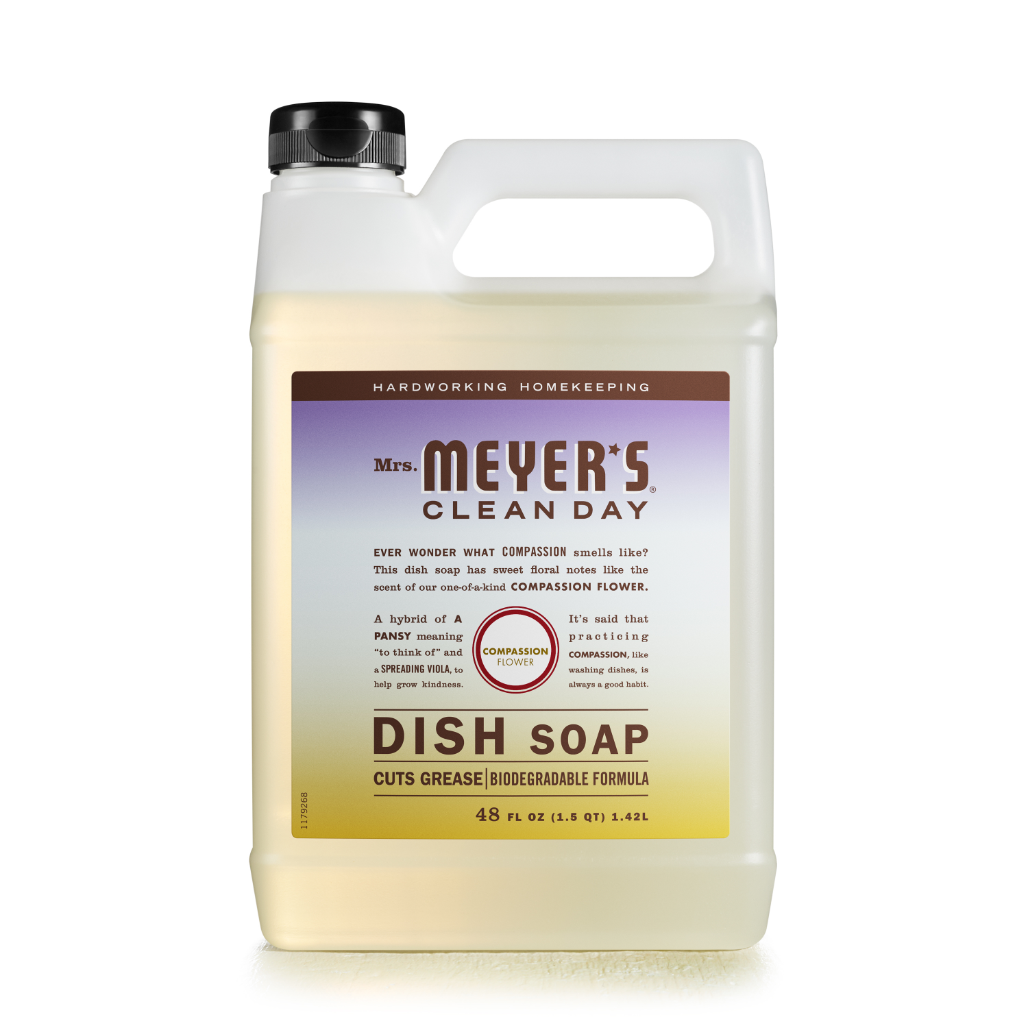 slide 1 of 2, Mrs. Meyer's Clean Day Compassion Flower Dish Soap Refill - 48 fl oz, 48 fl oz