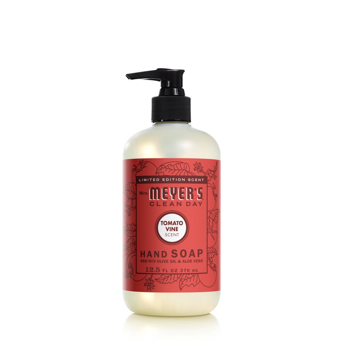 slide 1 of 5, Mrs. Meyer's Clean Day Liquid Hand Soap, Tomato Vine Scent, 12.5 Ounce Bottle, 12.5 oz