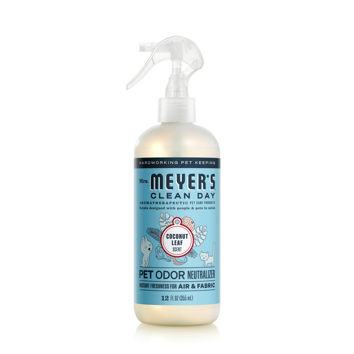 slide 1 of 2, Mrs. Meyer's Clean Day Pet Odor Neutralizer, Coconut Leaf Scent, 16oz, 12 fl oz