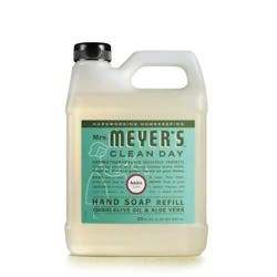 Mrs. Meyer's Clean Day Liquid Hand Soap Refill, Basil Scent, 33 Ounce Bottle