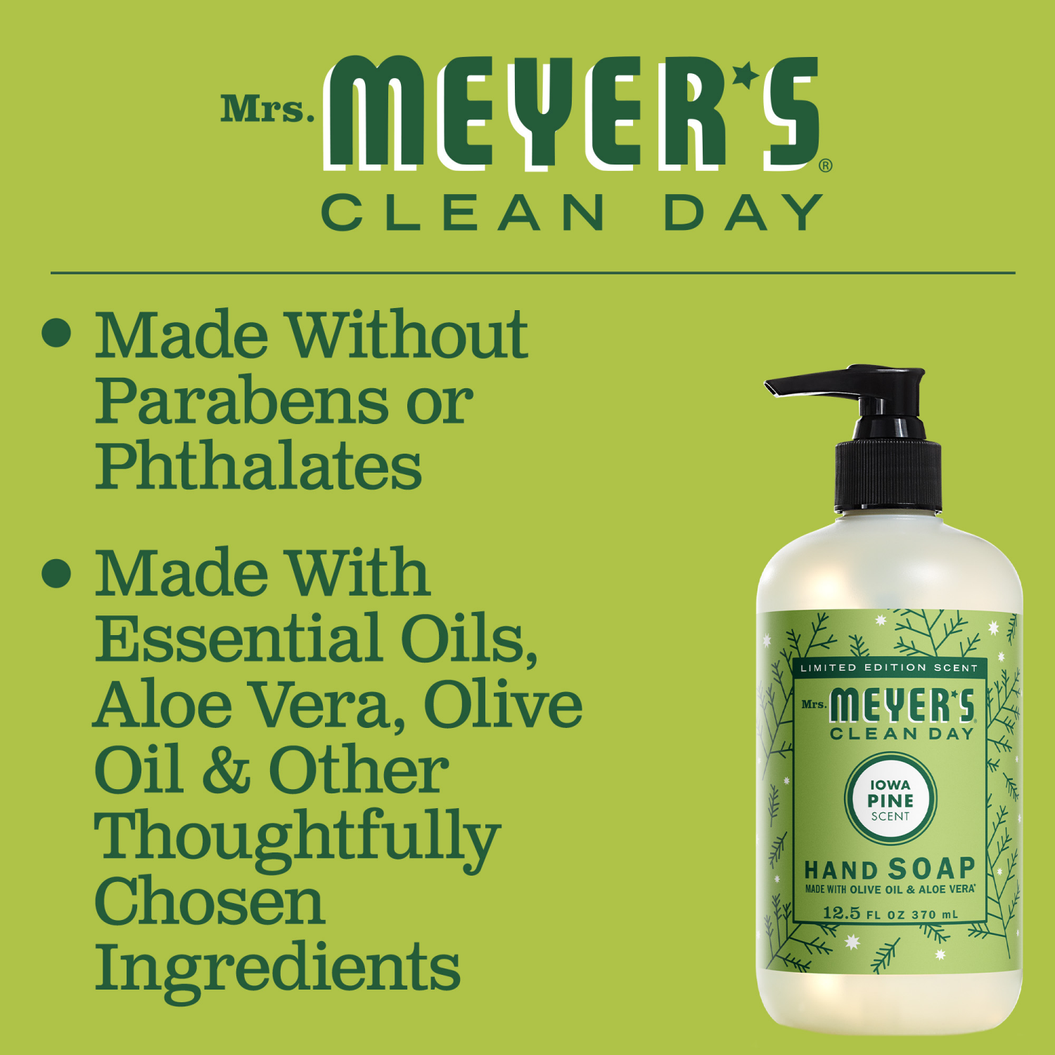 slide 5 of 5, Mrs. Meyer's 12.5-fl oz Pine Hand Soap, 12.5 fl oz