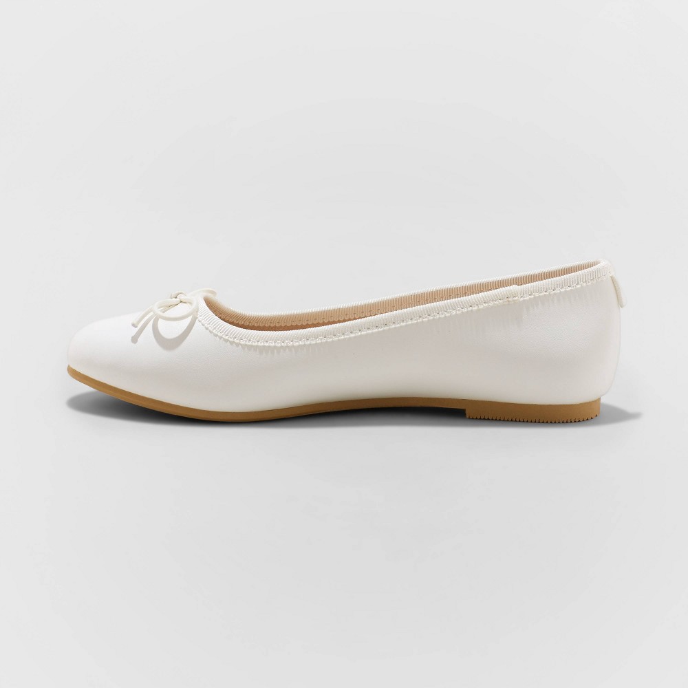 Girls' Stacy SlipOn Ballet Flats Cat & Jack White 5 1 ct Shipt