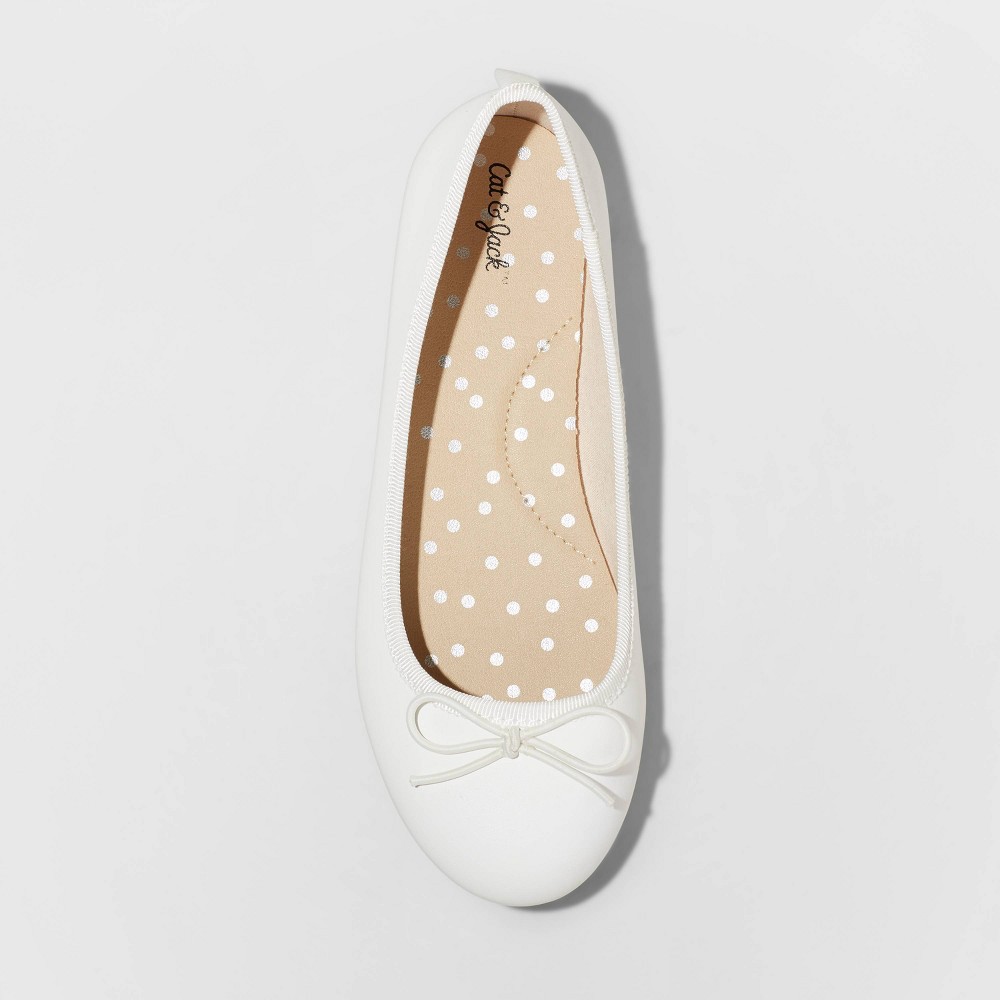 Girls' Stacy SlipOn Ballet Flats Cat & Jack White 5 1 ct Shipt