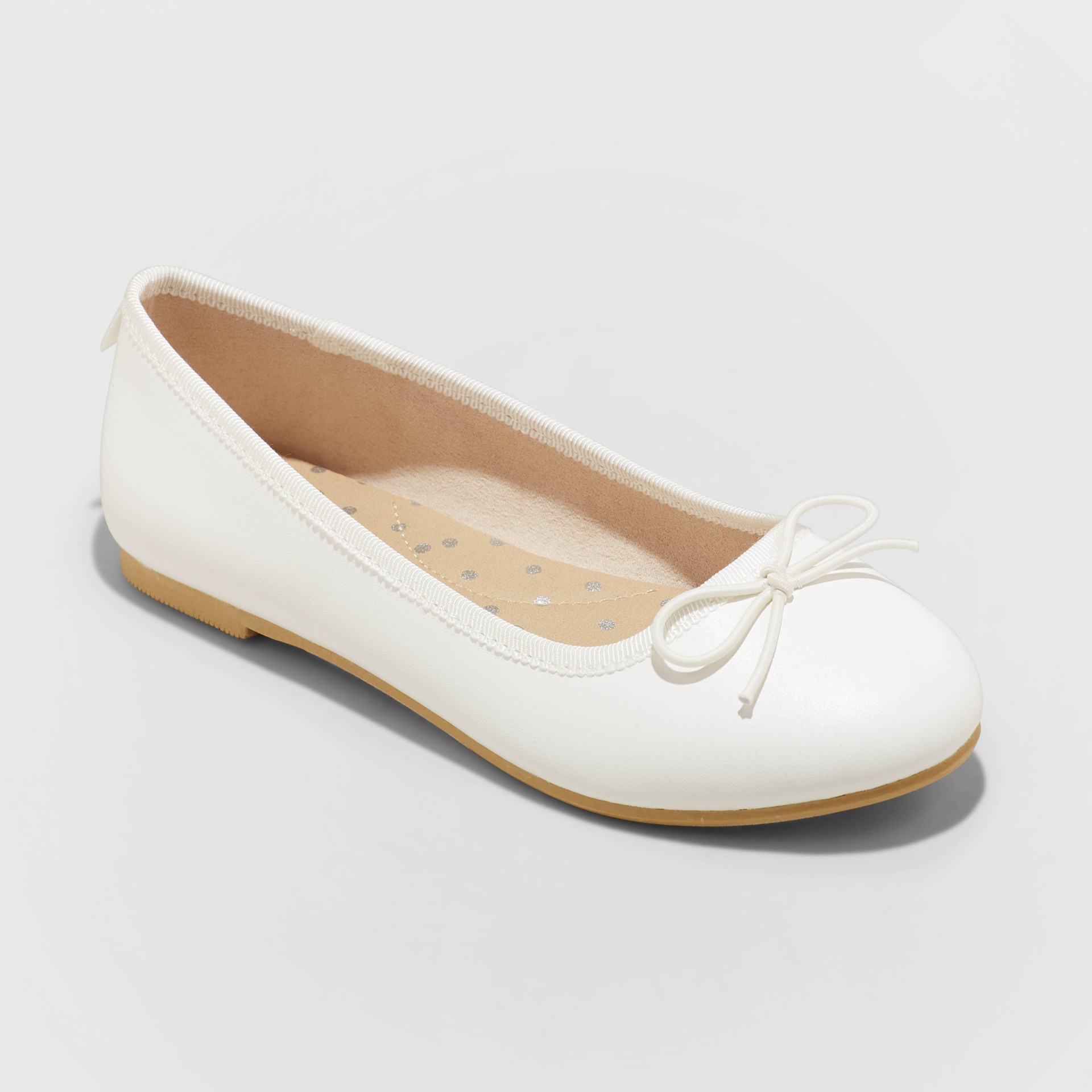Girls' Stacy SlipOn Ballet Flats Cat & Jack White 5 1 ct Shipt