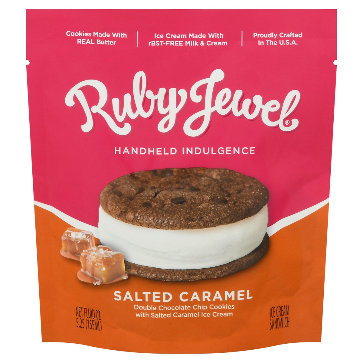 slide 2 of 11, Ruby Jewel Salted Caramel Cookie Chocolate Cookie Ice Cream Sandwich, 5 oz