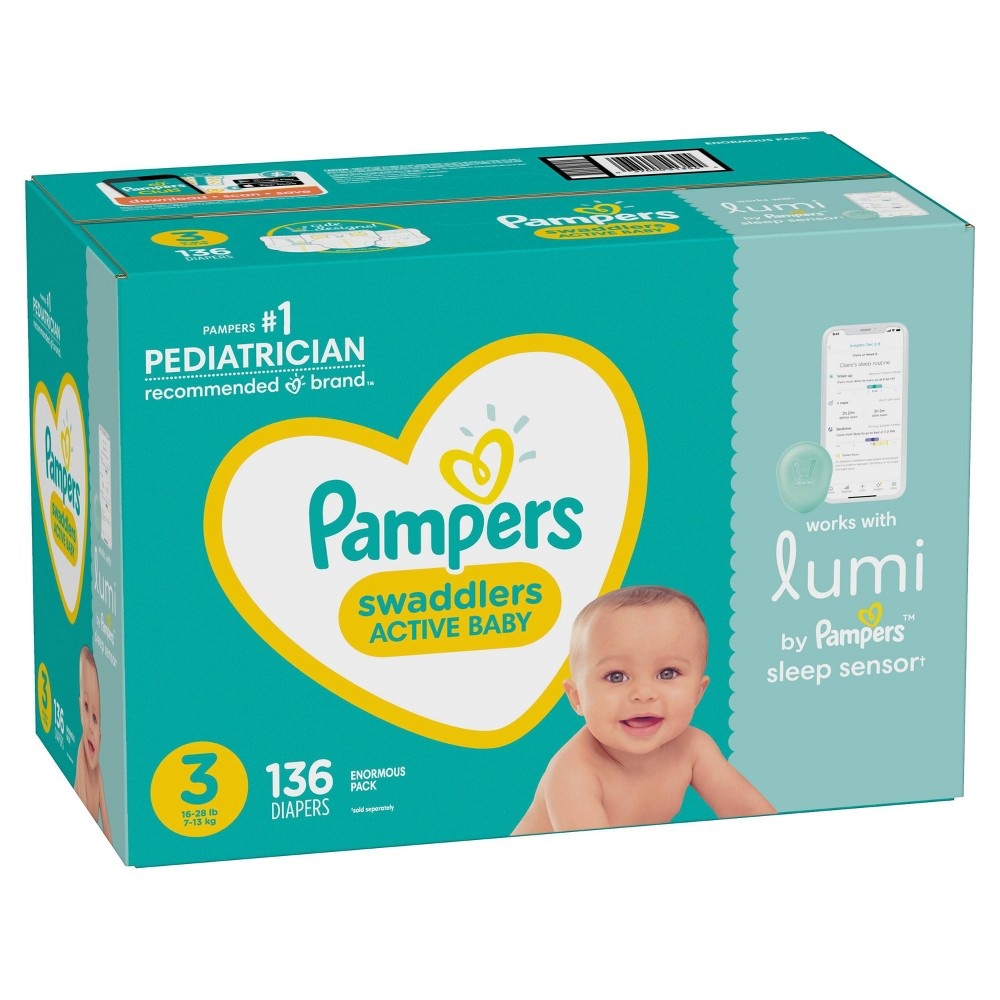 Lumi by Pampers Diapers Enormous Pack Size 3 x 136 ct Shipt