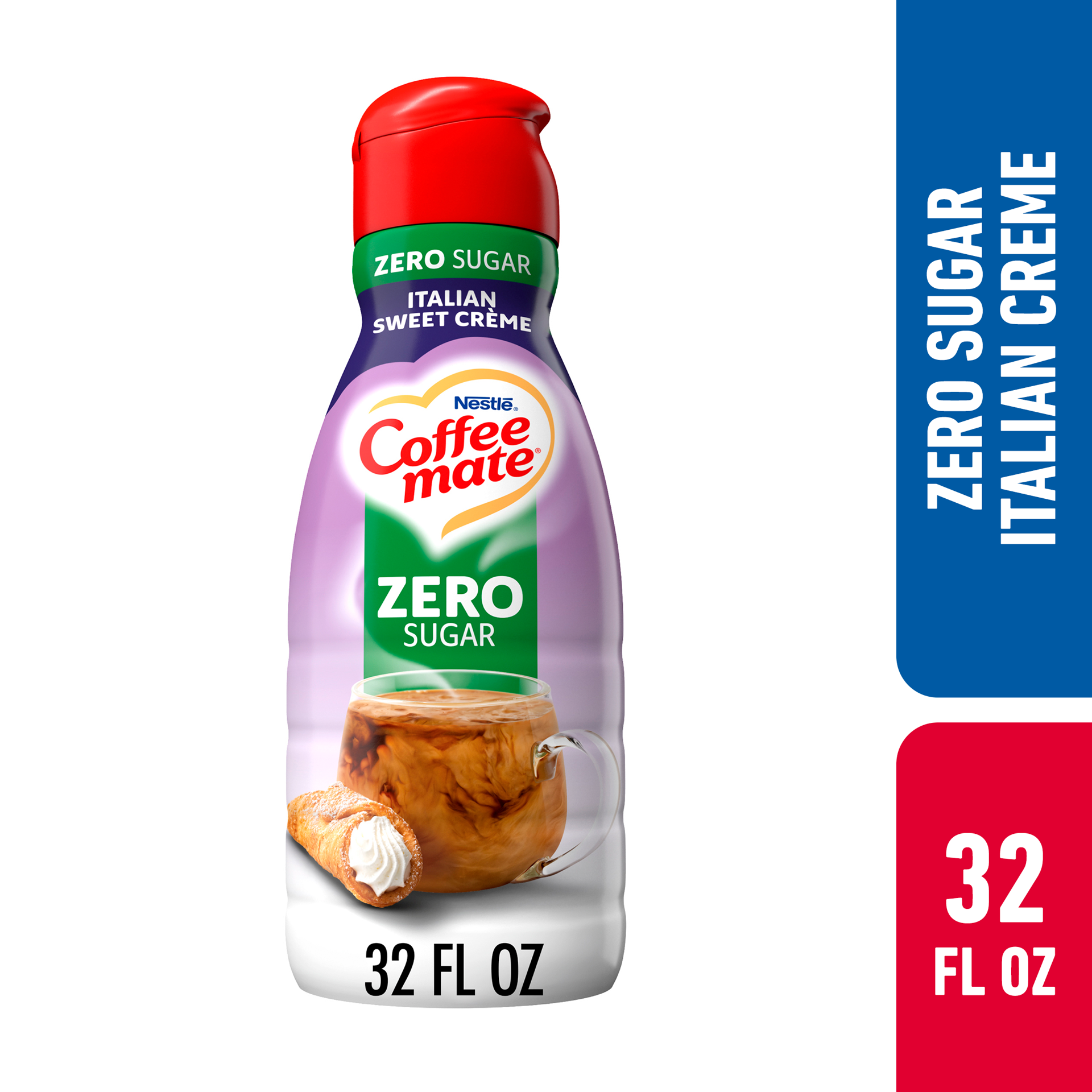 slide 1 of 3, Coffee Mate Italian Sweet Crème Flavored Coffee Creamer, Zero Added Sugar, Gluten-Free, 63 Servings, 32 oz