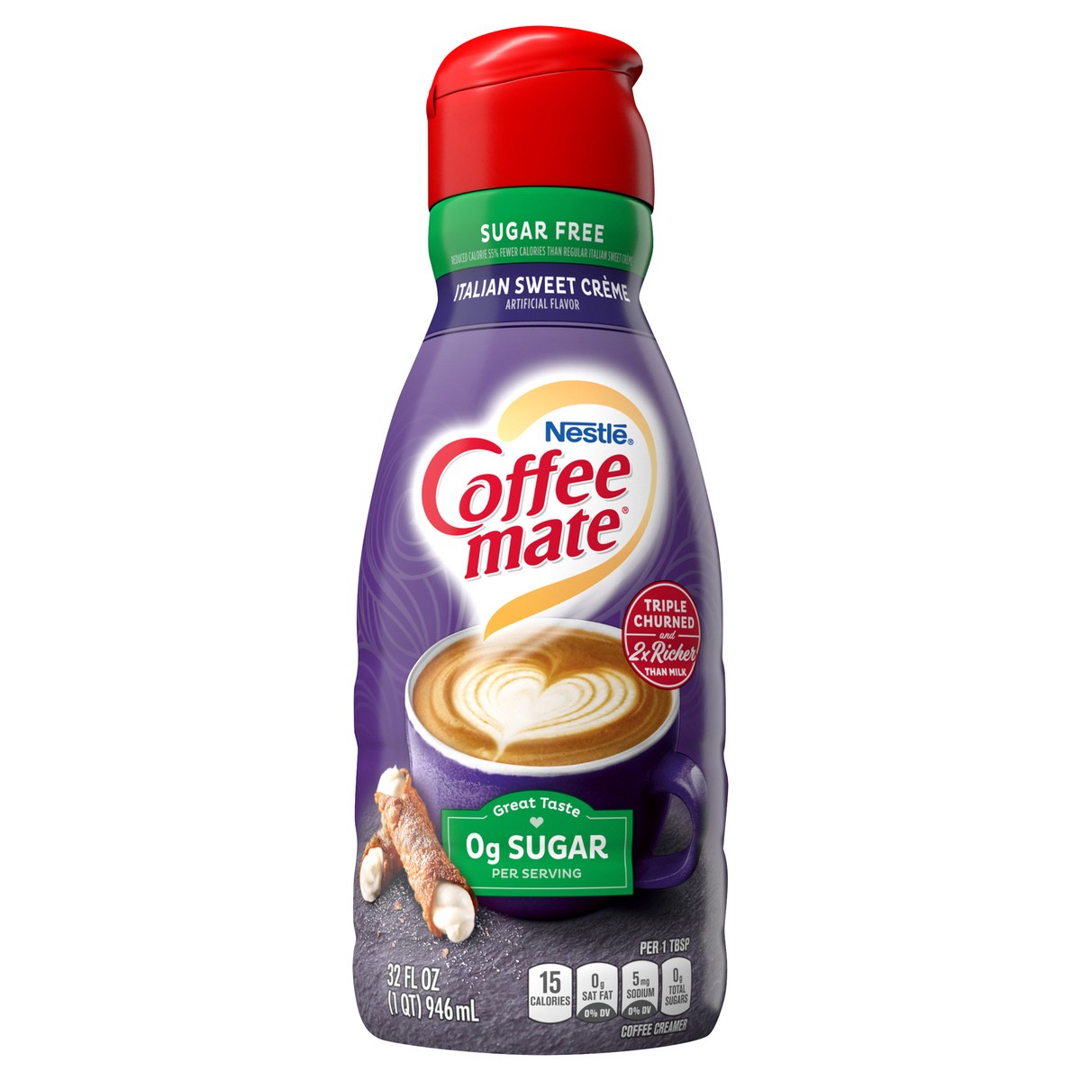 slide 1 of 3, Coffee-Mate Sugar Free Italian Sweet Creme Liquid Coffee Creamer 32 fl oz., 32 fl oz