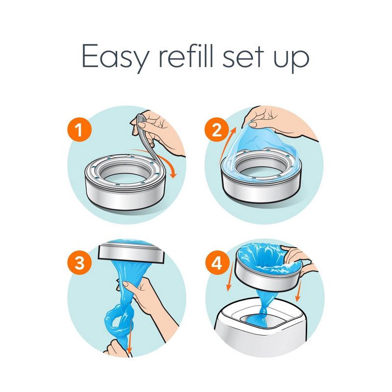 slide 7 of 8, Diaper Genie Diaper Disposal Pail System Refill - 3pk, 3 ct