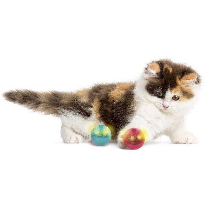 slide 4 of 7, SmartyKat Flicker Balls Cat Toy - 2pk, 2 ct