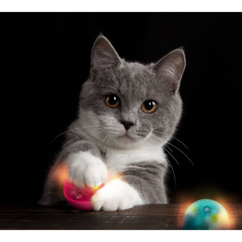 slide 6 of 7, SmartyKat Flicker Balls Cat Toy - 2pk, 2 ct