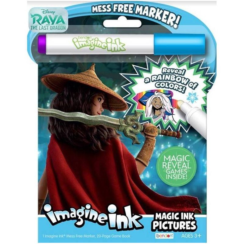 slide 1 of 1, Disney Raya and The Last Dragon Imagine Ink Book, 1 ct