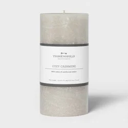 6"x3" Pillar Cozy Cashmere Candle Gray - Threshold™